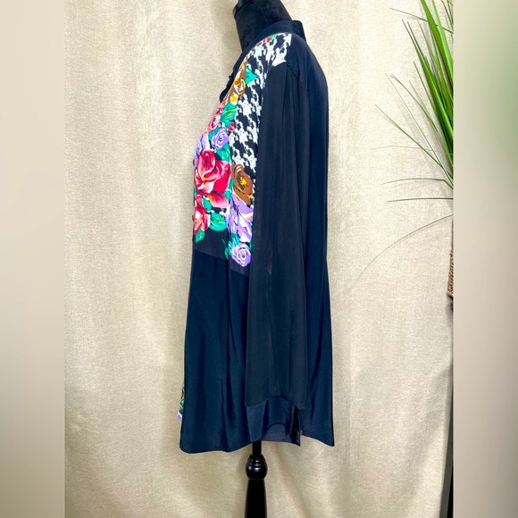 VINTAGE 80’s JKLA California Sheer Sleeve Blouse (L) - Picture 3 of 14